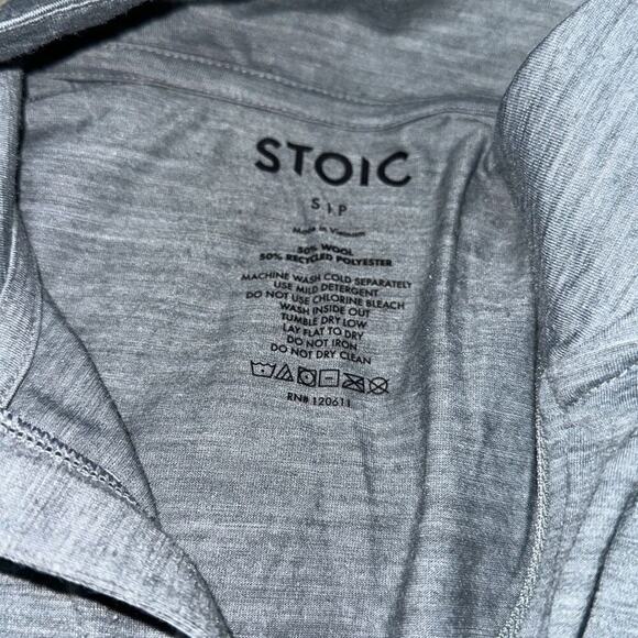Stoic Gray Fitted Quarter Zip | Sz S - Picture 4 of 5